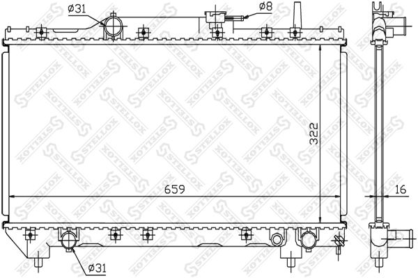 10-25061-SX_радиатор системы охлаждения!\ Toyota Carina 1.6i/1.8i 16V 92-98