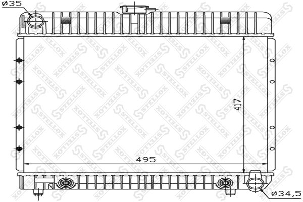 10-25094-SX_радиатор системы охлаждения!\ MB W123/W126 2.0-3.0D 76-85