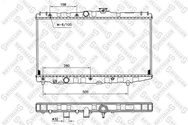 10-25110-SX_радиатор системы охлаждения!\ Toyota Corolla/Carina 1.6 87-92