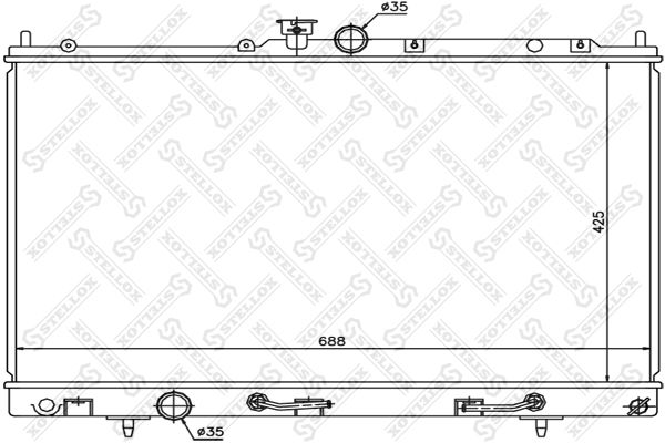 10-25348-SX_радиатор системы охлаждения! АКПП\ Mitsubishi Outlander 2.4 03>