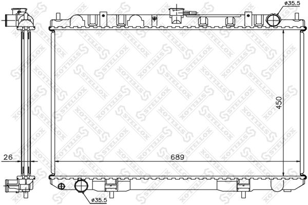 10-25391-SX_радиатор системы охлаждения!\ Nissan X-trail 2.2dCi 01>