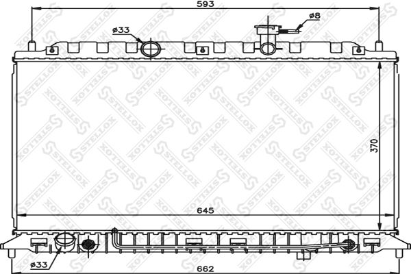 10-25466-SX_радиатор системы охлаждения! МКПП\ KIA Rio 1.4-1.6i 16V 05>