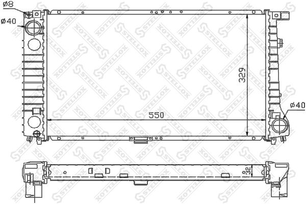 10-25568-SX_радиатор системы охлаждения!\ BMW E34/E32 3.0/3.5 M30 <95