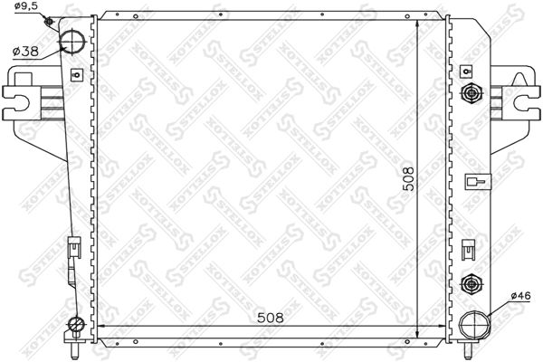 10-25629-SX_радиатор системы охлаждения!\ Jeep Cherokee 3.7 01>