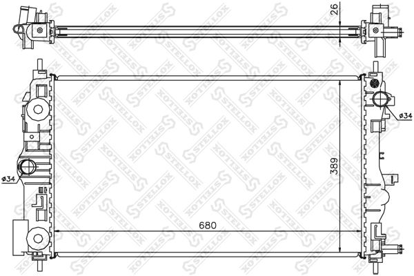 10-25695-SX_радиатор системы охлаждения! МКПП\ Chevrolet Cruze 1.6/2.0i/TDCi 09>