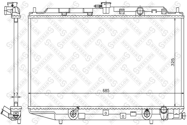 10-25823-SX_радиатор системы охлаждения! АКПП\ Honda Civic 1.6 88-91