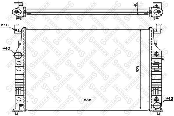 10-25878-SX_радиатор системы охлаждения! АКПП\ MB W164 6.2i 32V 05>/4.0CDiPF 06>/X164 4.0CDi 06>