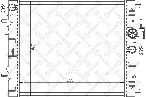 10-25984-SX_радиатор системы охлаждения! АКПП\ Nissan March/Verita/Micra 1.3 99-00