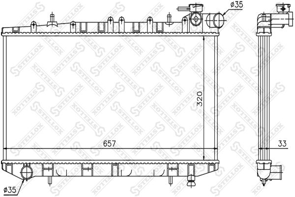 10-25992-SX_радиатор системы охлаждения! МКПП\ Nissan Sunny IV 2.0D 90-95