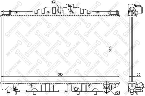 10-26370-SX_радиатор системы охлаждения! АКПП\ Toyota Corolla 2.0D 92-97