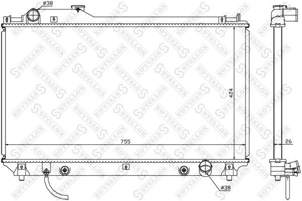 10-26378-SX_радиатор системы охлаждения! АКПП\ Lexus LS 4.3i 32V 00-06