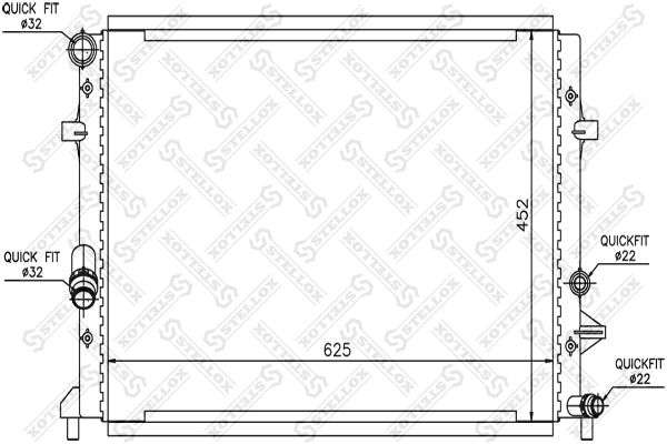 10-26435-SX_радиатор системы охлаждения!\ VW Golf VI 1.2i 16V 09>