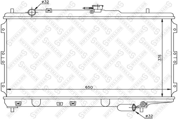 10-26467-SX_радиатор системы охлаждения! МКПП\ Kia Shuma 1.5/1.8i 97-01