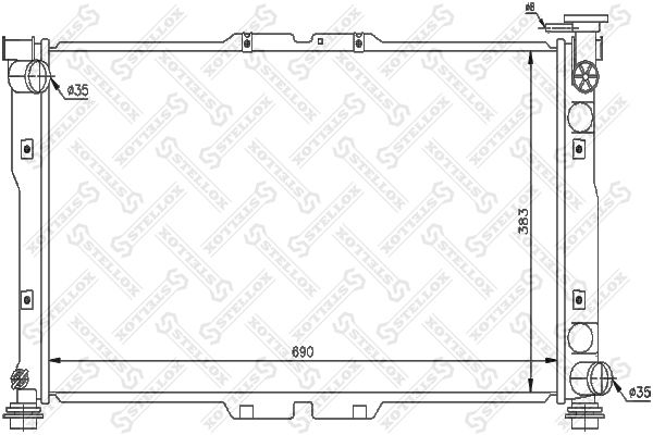 10-26473-SX_радиатор системы охлаждения! МКПП\ KIA Clarus 1.8i/2.0i 96-01