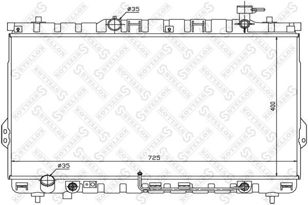 10-26535-SX_радиатор системы охлаждения! АКПП\ Hyundai Santa 2.7i 02>