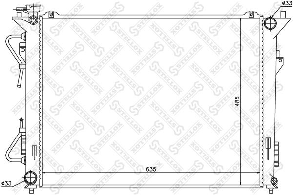 10-26613-SX_радиатор системы охлаждения! АКПП\ Hyundai Sonata 2.4 04>