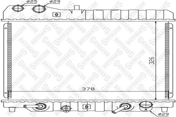 10-26668-SX_радиатор системы охлаждения! АКПП\ Honda Jazz 1.3i 8V 01-04