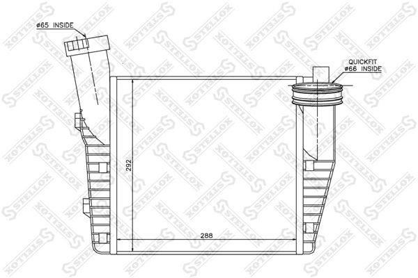 10-40083-SX_интеркулер! левый\ VW Touareg 3.0TDi 04>