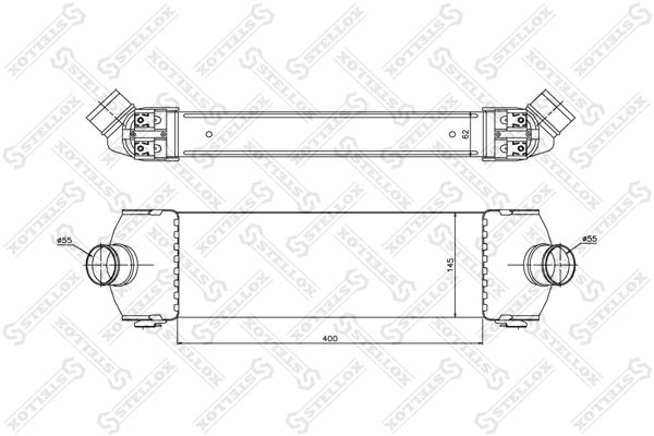 10-40092-SX_интеркулер!\ Ford Transit/Tourneo 2.2TDCi/2.4TDCi 06>