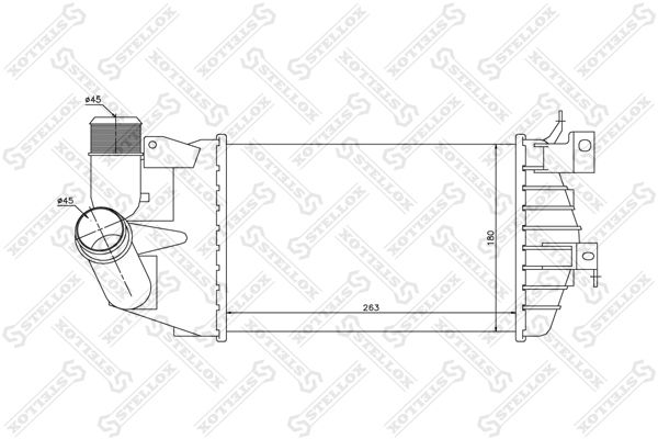 10-40234-SX_интеркулер!\ Opel Astra H 1.3-1.9CDTI 04>