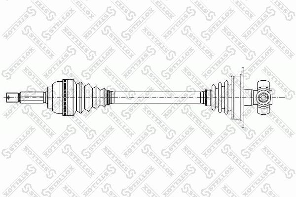 158 1050-SX_привод левый! 655mm ABS, 22318\ Renault Megane/Scenic 1.9DCi/DTi 99-02