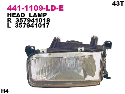 441-1109L-LD-E_фара левая!\ VW Passat B3 04/88-08/93