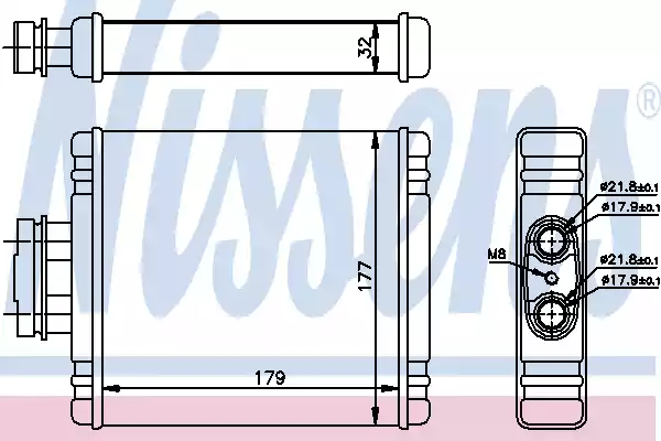 NS73654_радиатор печки!\ VW Polo all 02>