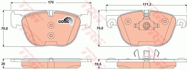 GDB1726_=1297 00=FDB4052 [34116778403] !колодки дисковые п.\ BMW X5 (E70)/X6 (E71) 3.0 07>