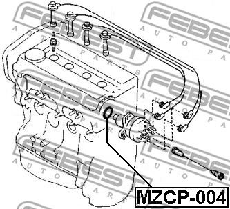 MZCP004_кольцо уплотнительное распределителя зажигания!\ Mazda 323 BJ 98-04