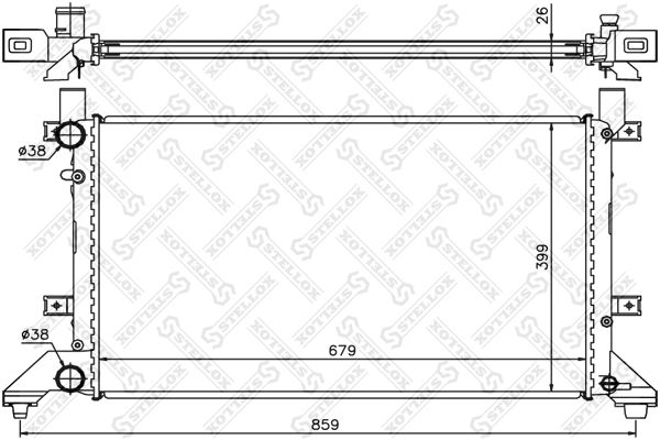 10-25007-SX_радиатор системы охлаждения!\ VW LT28 2.3-2.8TDi 96>