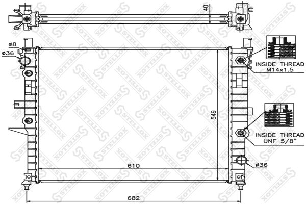 10-25138-SX_радиатор системы охлаждения!\ MB W163 2.3-5.4 98>