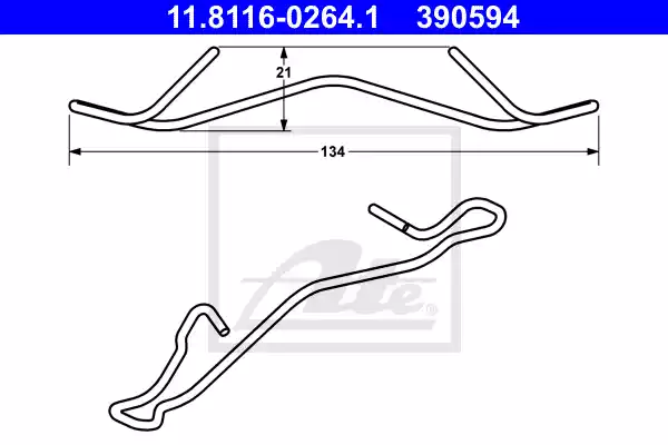 11.8116-0264.1_пружина прижимная пер.!\ Ford Fiesta, Toyota Yaris 1.0-1.6/1.8D 96-11