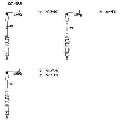 BR-221/H200_к-кт проводов!\ Audi A4 1.6i 00-04