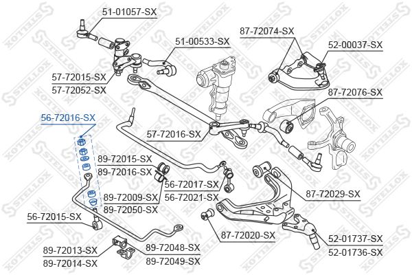 56-72016-SX_=572 1016 [MB831039] !тяга стаб. пер. р/к\ Mitsubishi Pajero all 91-94