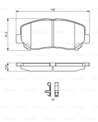 0 986 494 675_колодки дисковые передние! с антискр. пл.\ Mazda CX-5 2.0/2.0D 11>