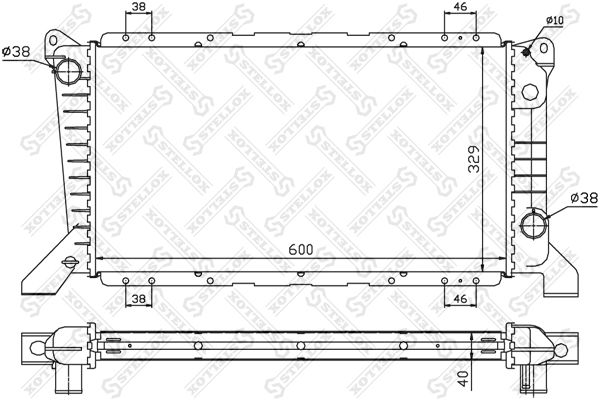 10-25056-SX_радиатор системы охлаждения!\ Ford Transit 2.5D 94-00