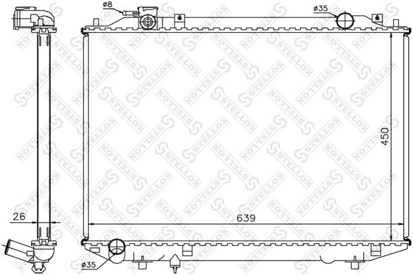 10-25474-SX_радиатор системы охлаждения!\ Ford Ranger 2.5Di/2.5TDi 98-05, Mazda B2500 2.5D 96>