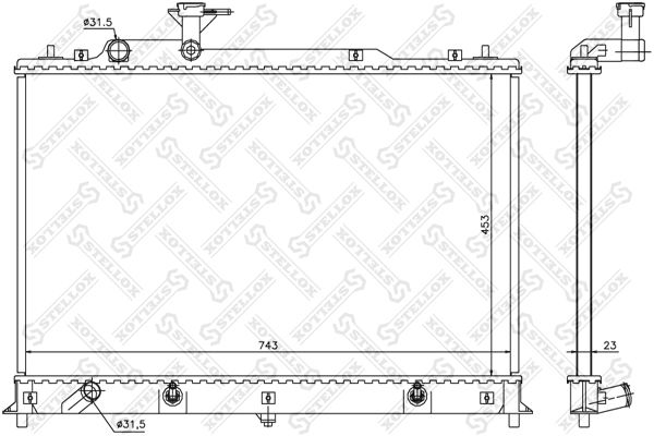 10-26711-SX_радиатор системы охлаждения! АКПП\ Mazda CX7 2.3i 16V 06>