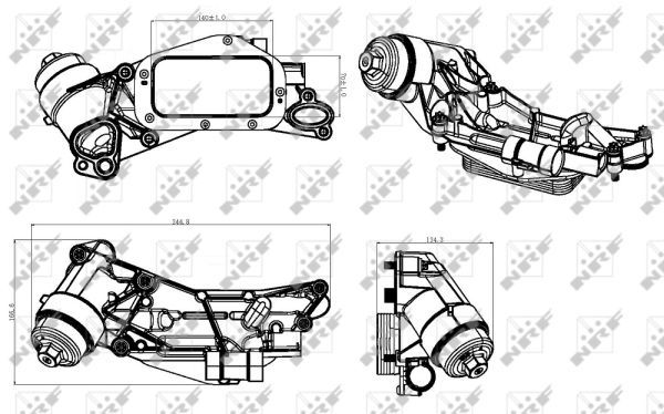 31315_радиатор масляный!\ Opel Astra-H/Astra-J/Vectra/Zafira 02>