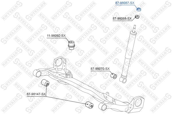 87-98087-SX_=OE[9094801031]!втулка амортизатора\Toyota RAV 4 00>/Land Cruiser #J6# 87-90/ #J7# 85-99