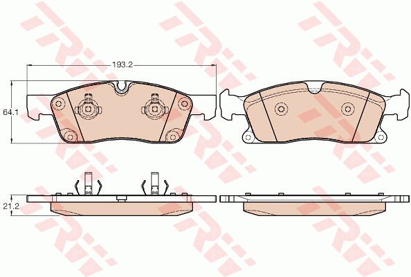 GDB1946_колодки дисковые передние!\ MB W166/X166 GL350/ML250 3.5/2.1D/3.0D 11>