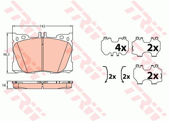 GDB2150_колодки дисковые передние!\ MB GLC X253/C253 15>