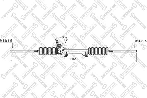 00-35046-SX_рейка рулевая! с г/у с тягами, 52055\ Peugeot Partner 96>