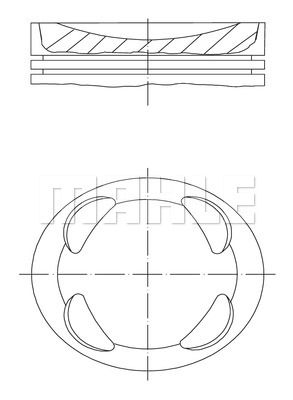 081 PI 00104 000_поршень! d77\ MINI R50/R52/R53, Peugeot 207/308/3008, Citroen C3/C4/C5 1.6 VTI 01>