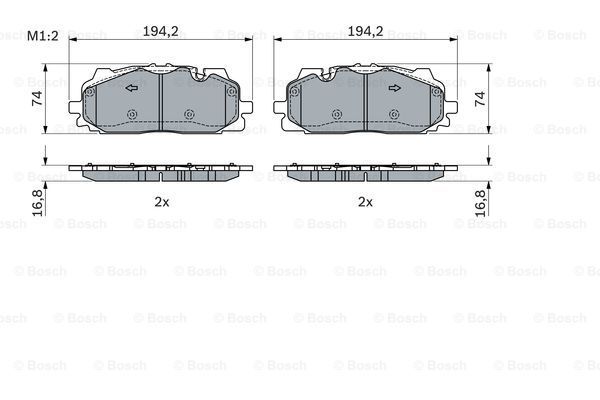 0 986 424 429_колодки дисковые передние!\ Audi A4/A5/Q5/Q7 1.4TFSI-2.0TFSI/2.0TDI/3.0TDI 15>