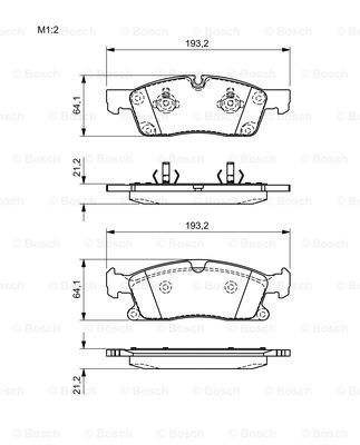 0 986 494 672_колодки дисковые передние!\ MB W166/X166 GL350/ML250 3.5/2.1D/3.0D 11>