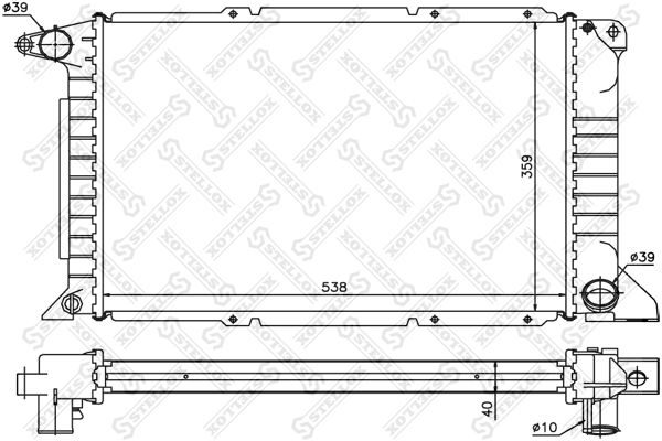 10-25085-SX_радиатор системы охлаждения!\ Ford Transit 2.5TD 94-00