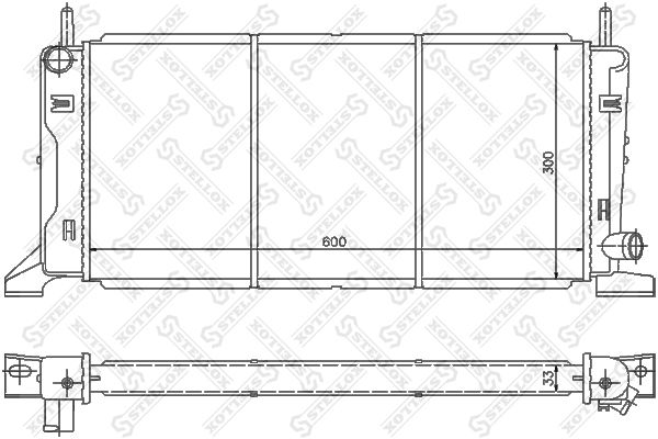 10-25086-SX_радиатор системы охлаждения!\ Ford Escort/Orion 1.4-1.6D 86-90