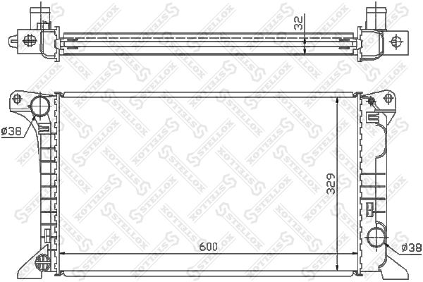 10-25090-SX_радиатор системы охлаждения!\ Ford Transit 1.6-2.5D 83-92