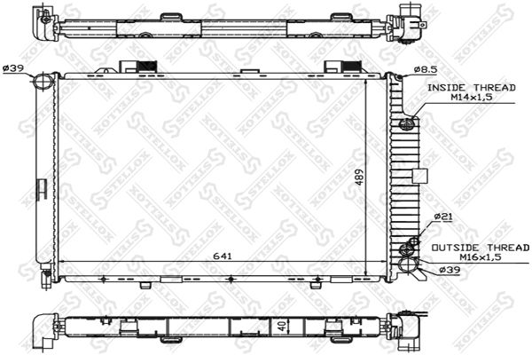 10-25092-SX_радиатор системы охлаждения!\ MB W210 4.2-5.0/3.0D 95>